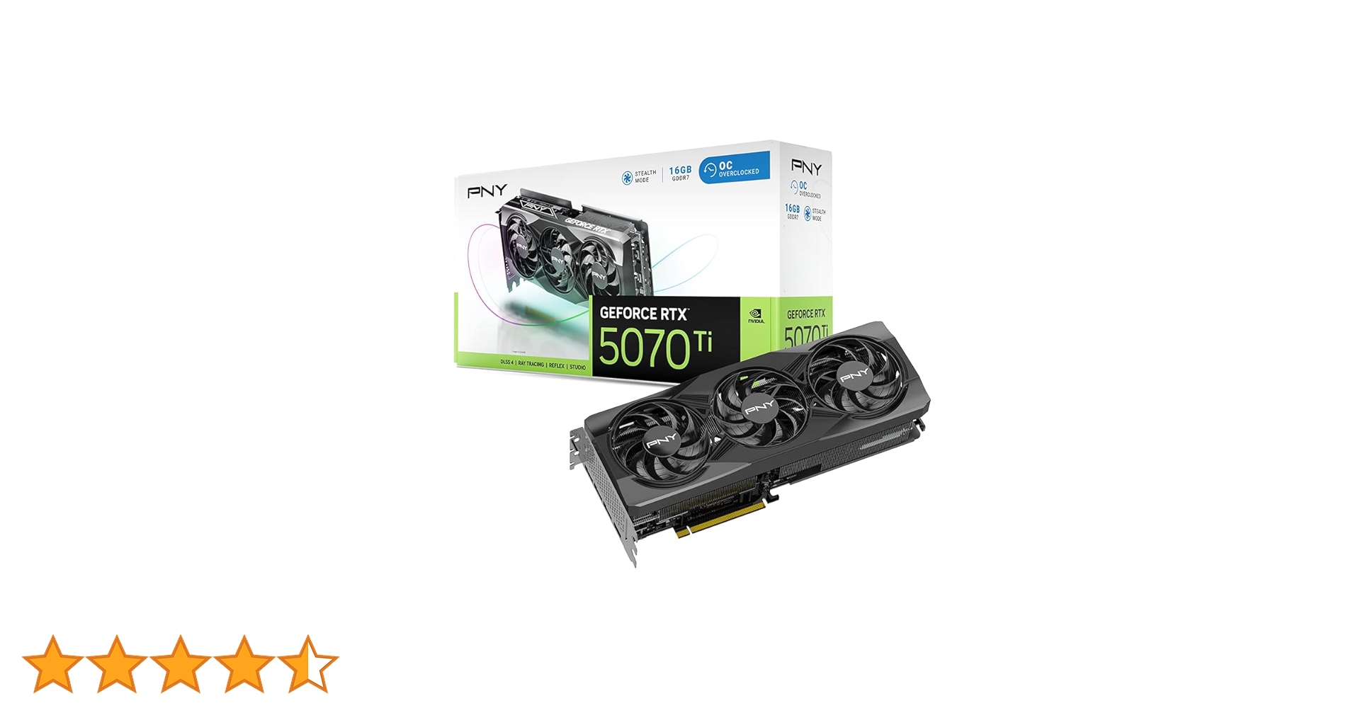 Amazon | PNY GeFORCE RTX 5070 Ti 16GB Overclocked TripleFan